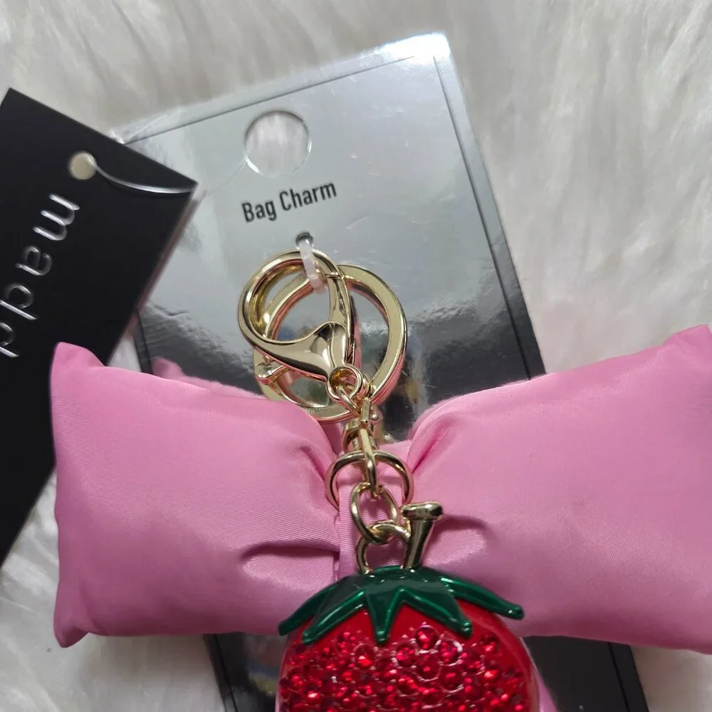 Madden Girl Bow w/ Strawberry Accent Bag Charm